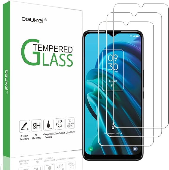 (3 Pack) Compatible for TCL T767W / TCL 30 XE 5G Screen Protector Tempered Glass,Touch Sensitive,Case Friendly, 9H Hardness