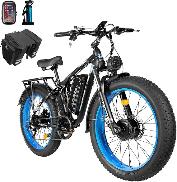 Electric Bike for Adults, Peak 5000W/6000W Dual Motor Ebike, 26" Fat Tire