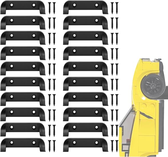 20Pcs Car Display Wall Mount, Showcase Your Collectible Car with Sturdy Vertical Wall Mount with Screws Ideal for Lego Speed Car Enthusiasts Compatible with Lego Speed Champion Series