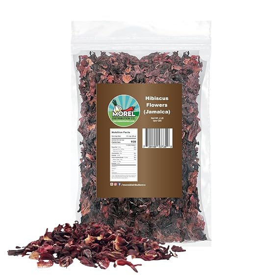 Dried Hibiscus Flowers Cut and Sifted, Flor de Jamaica, Great for Hibiscus Tea Jamaica Tea. 2 Lbs.