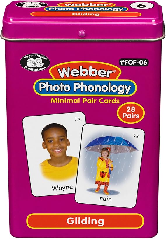 Super Duper Publications | Webber Photo Phonology Gliding Minimal Pair Card Deck | Educational Learning Resource for Children