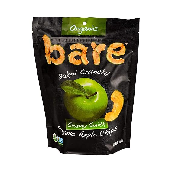 Bare Organic Apple Chips, Granny Smith, Gluten Free + Baked, Multi Serve Bag - 3 Oz (6 Count)