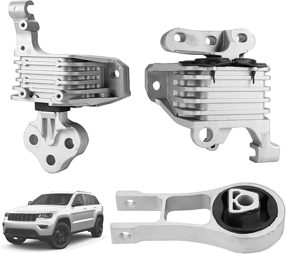 3PCS Engine Motor & Transmission Mounts Fits for 2014-2021 Cherokee 2.4L | Mounts for 2015-2019 Chrysler 200 2.4L, Replace# OE 68192831AF 68418876AB 68157441AD 3378/ 3380/3308
