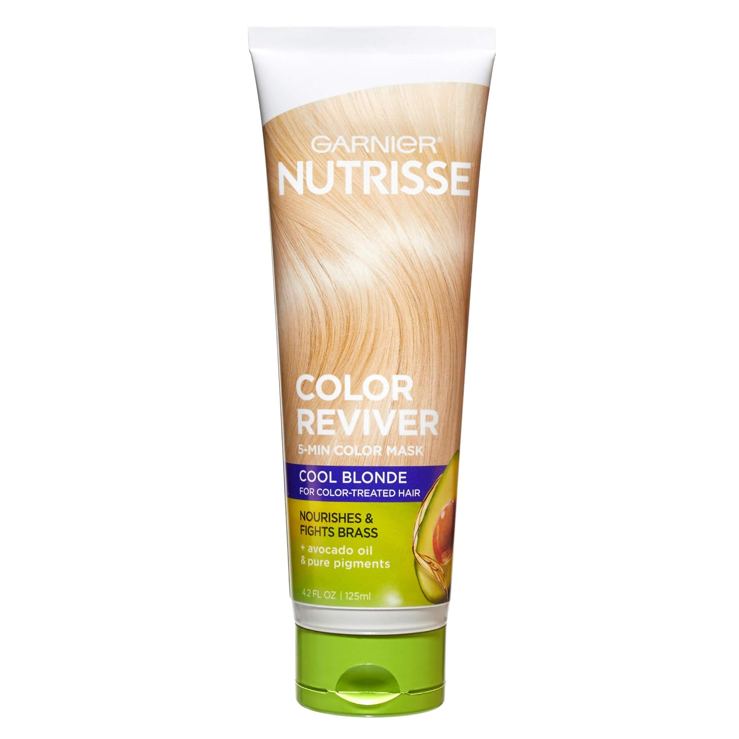Garnier Nutrisse 5 Minute Nourishing Color Hair Mask with Triple Oils Delivers Day 1 Color Results, for Color Treated Hair, Cool Blonde, 4.2 fl. oz