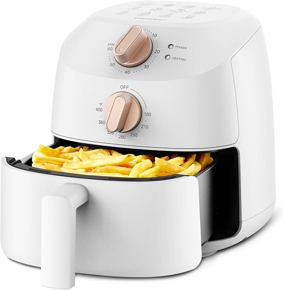 COMFEE' Compact 2.1-Quart Mini Air Fryer for Small Kitchens, White