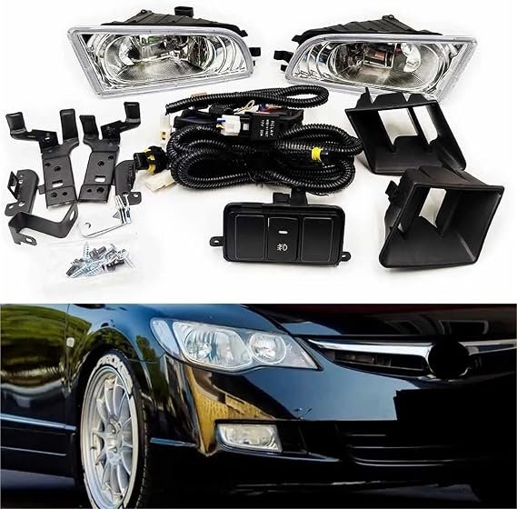 Compatible For HONDA CIVIC Fog Lights Compatible For FD1 FD2 2006-2011 Headlights/CIIMO 2012-2015(LED lamp)