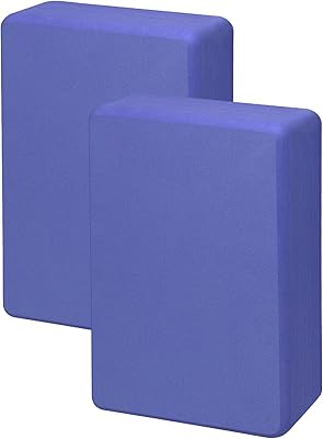 2 Pack Yoga Block, Premuim EVA Foam Block, Durable Non-slip Exersice Block for Yoga, Pilates, General Fitness, Stretching, Toning Workouts and Meditation