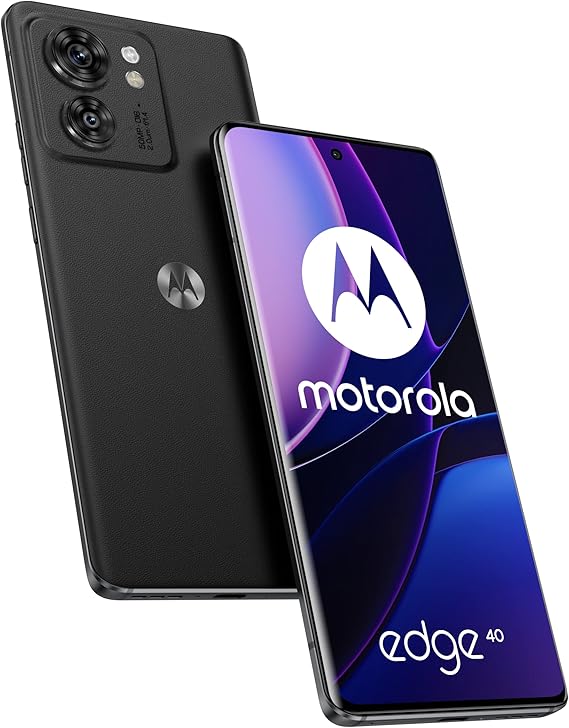 Motorola Edge 40 (Borderless 6.55" pOLED 144 Hz display, 50MP camera, 68W TurboPower charging, Dolby Atmos® audio, Android 13, 8/128 or 8/256GB, MediaTek Dimensity 8020, dual SIM), Jet Black