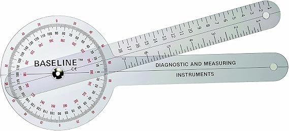 Baseline Plastic 360 Degree ISOM Goniometer, 12" Length