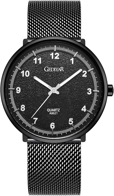 Mens Minimalist Watches with Slim Case Ultra Thin Waterproof Fashion Sports Analog Quartz Simple Wrist Watch for Men