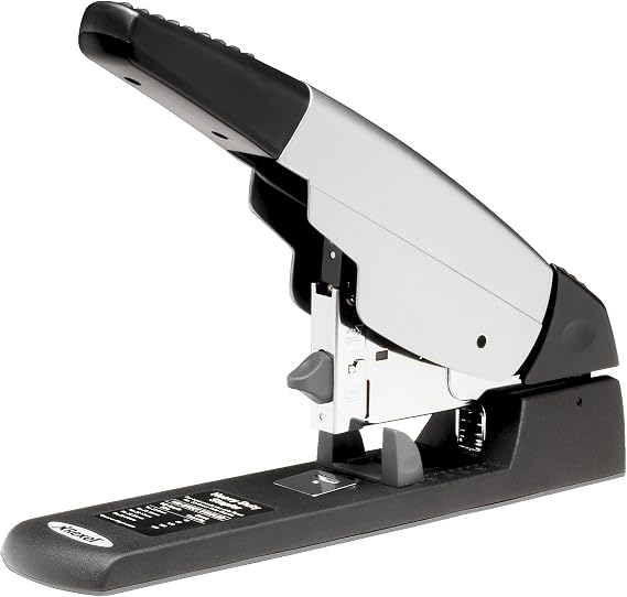Rexel Apollo Heavy Duty Stapler, 200 Sheet Capacity, Uses Rexel No.23/8 staples, Metal Body, Silver/Black, 2100921