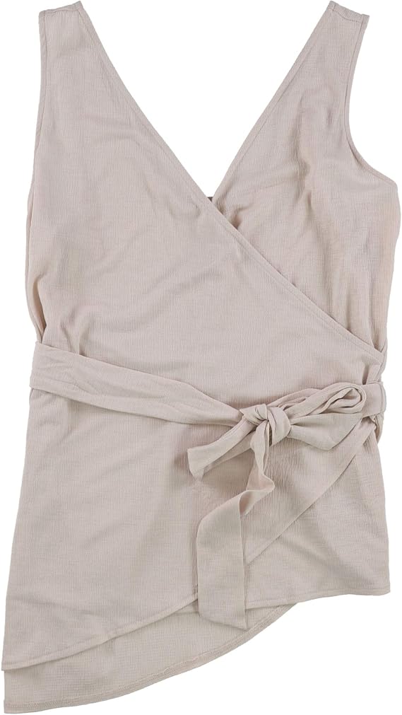 Rachel Roy Womens Crossover Wrap Blouse, Pink, Large