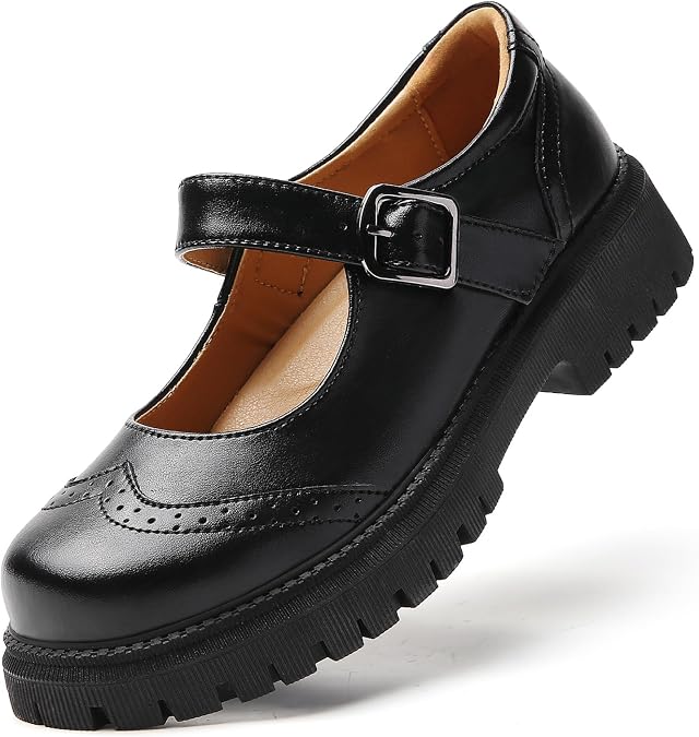 Mary Jane Shoes Women Mary Janes for Women Platform Ladies Non Slip Chunky Maryjane Flats Shoe Casual Dress Comfortable School Shoes