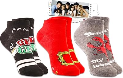 Friends Socks Set for Teens and Adults - Friends TV Show Merchandise Includes 3 Comfy Pairs of Ankle Socks Plus More | Women Socks Size 4-10