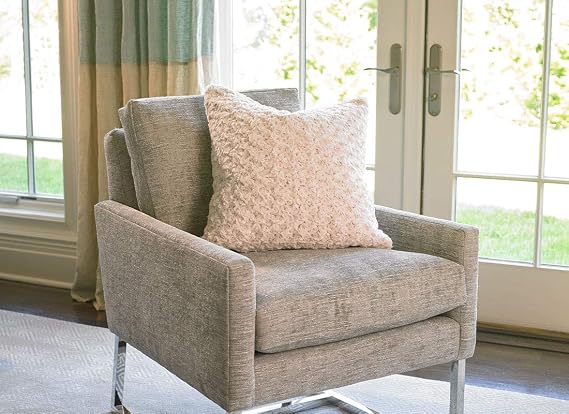 The Ritz-Carlton Rosebud Decorative Throw Pillow - 20" x 20" - Sand/Cream