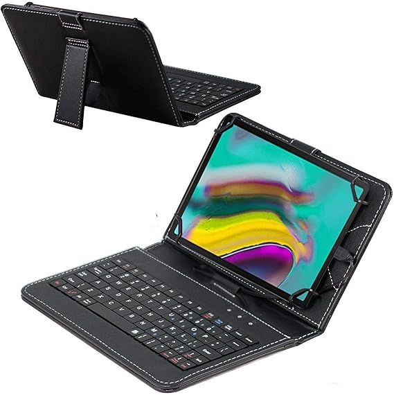 Navitech Black Keyboard Case Compatible with Tibuta MasterPad E100+ 10.1" Tablet