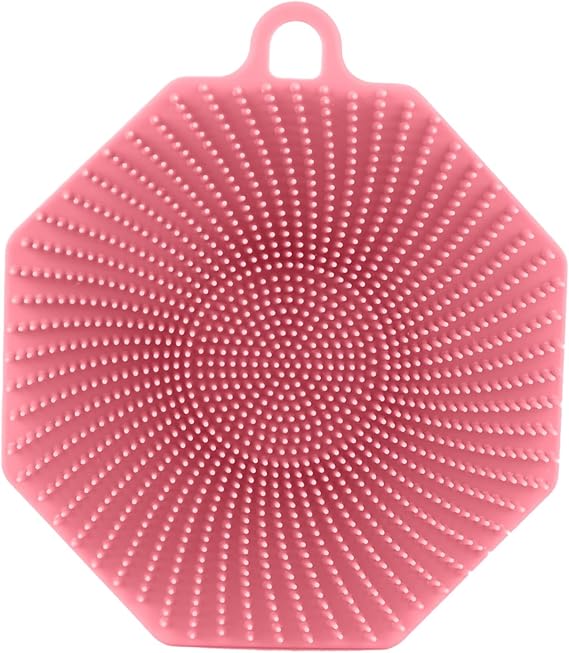 Body Scrubber Handheld Shower Brush | Gentle Double-Sided Reusable Silicone Skin Scrubber for Daily Care Bathroom Spa