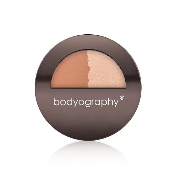 Bodyography Sunsculpt Bronzer & Highlighter Duo | Matte Bronzer & Golden Highlighter Compact | Silky, Buildable, Non-Comedogenic Powder for All Skin Tones | Natural Radiance & Sculpted Glow