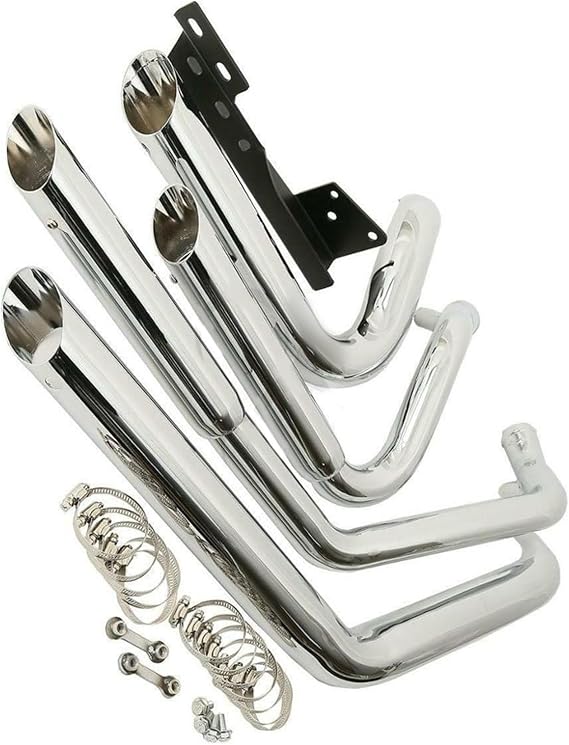 Motorcycle Staggered Short Shots Exhaust & Heat Shield For Harley Sportster 1200 Iron 883 Forty Eight Seventy Two 2004 2005 2006 2007 2008 2009 2010 2011 2012 2013