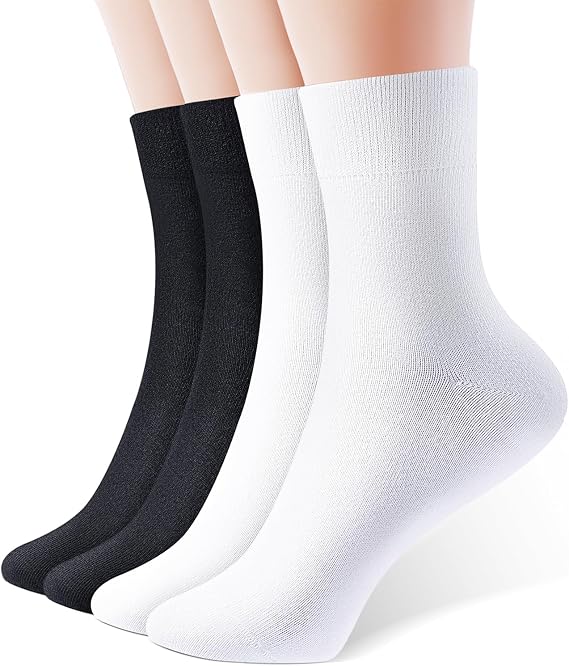 IDEGG Women's Above Ankle Crew Socks, Athletic Running Casual Dress Socks