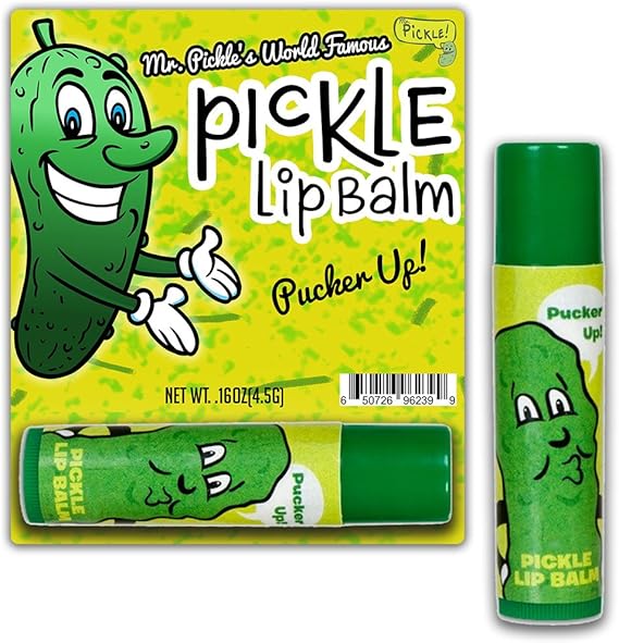Dill Pickle Lip Balm Pickle Gifts Funny Gifts for Men Flavored Lip Balm Weird Stocking Stuffers Funny Pickle Gifts Dill Pickles Unusual Gag Gifts Unisex Gifts