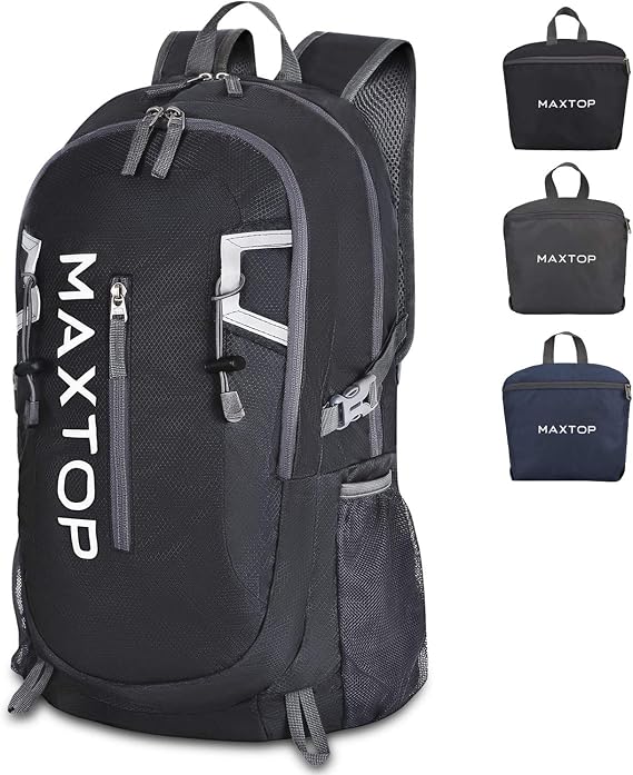 MAXTOP 40L Ultra Lightweight Packable Backpack Foldable Rucksack Water Resistent For Men Women Kids Outdoor Camping Hiking Travel Daypack Handy Durable