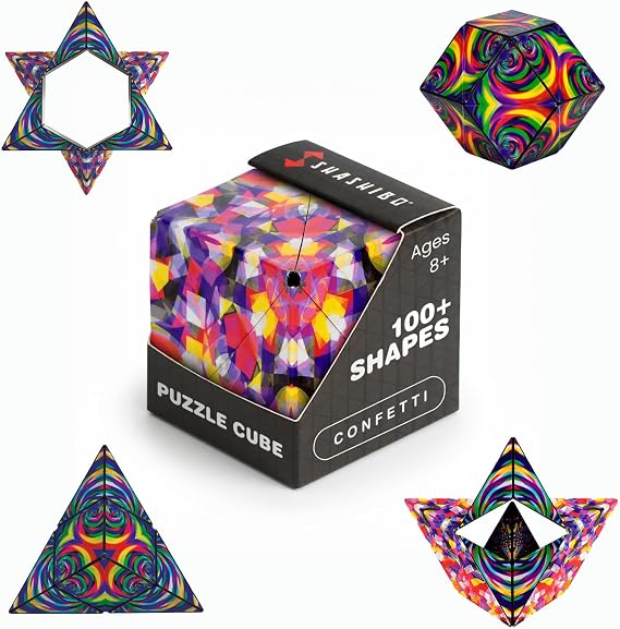 Shashibo DODECA Magnetic Puzzle Cube, Stress Relief Fidget Toy | 100+ Possible Shapes, Sensory Fidget Toy For Adults & Kids, Fun Shape Shifting Puzzle Box For All Ages