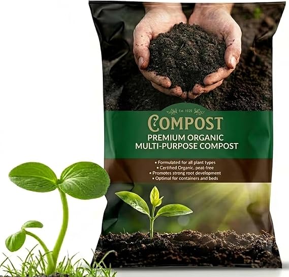 Multi Purpose Compost Soil 10 Litres | For Plant Beds, Growing, Indoor Seed Plants &amp; Outdoor Hanging Baskets With Rich Nutrients
