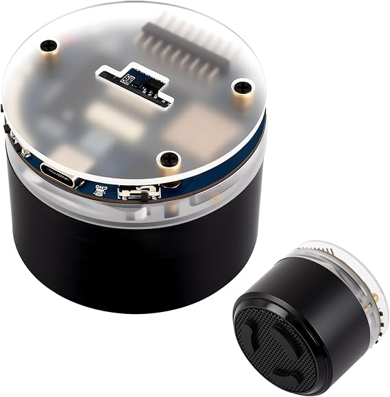 ESP32-S3 AI Smart Speaker Dev Board, ESP32 Audio, AI Speech Interaction | Dual Microphones, Noise Reduction&Echo Cancellation, RGB Lighting, Support Connect External Displays & Cameras