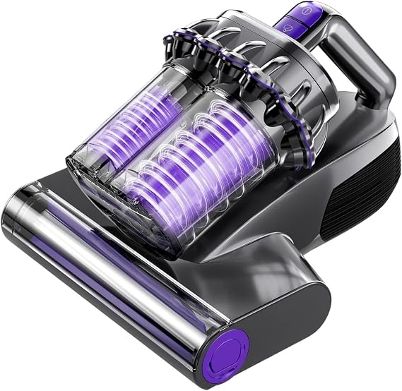 Mattress Vacuum Cleaner, Mattress Vacuum Cleaner, 16Kpa Bed with 253.7nm 145F Heat, HEPA Filter & Ultrasonic for Beds, Sofas, Car Seats