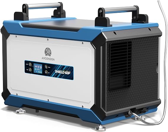 ARGENDON 145 Pint Crawl Spaces Dehumidifier with Pump and Drain Hose | Commercial Dehumidifier for Basement, Large Spaces, Water Damage, Auto Defrost, Compact, Quiet,