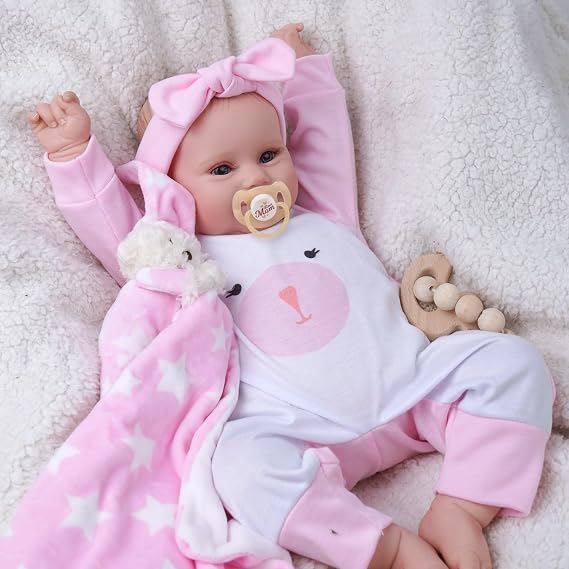 BABESIDE Reborn Baby Dolls, 20Inch Cute Soft Vinyl Realistic Baby Doll | Poseable Real Life Baby Dolls with Doll Accessories for Nurturing Play, Pretend Care, and Gifts for Girls Ages 3+