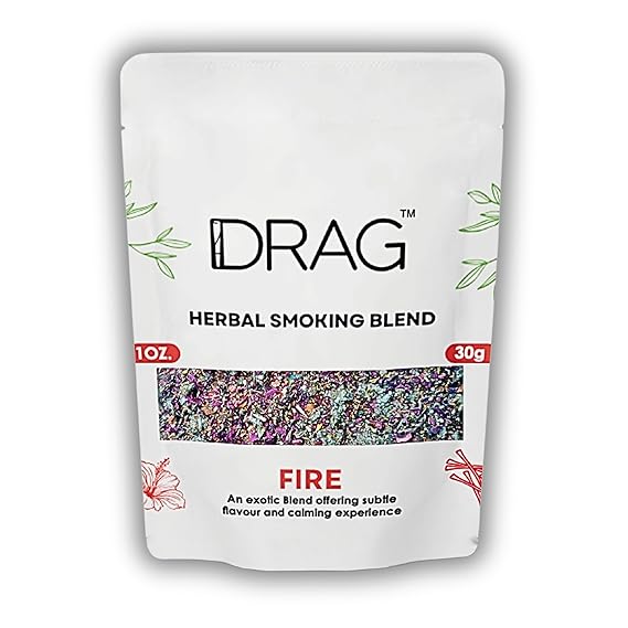 Herbal Smoking Blend - Drag (Blend of Exotic Flowers and Herbs) 30grams (1 oz) (Fire)
