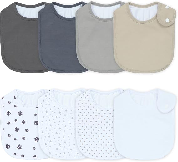 Waterproof Baby Bibs for Boys & Girls Soft and Absorbent Bandana Drool Bibs Set for Infant Newborn 0-12 Months