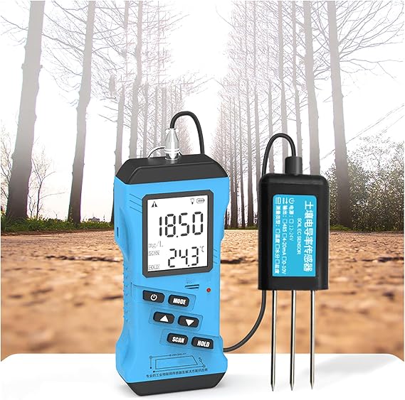 Digital Soil Moisture Meter, Phosphorus, Potassium Npk Tester, Ph, Moisture, Nutrient Conductivity, Ec Meter,High Accuracy Digital Sensitive,Soil Fertility Test