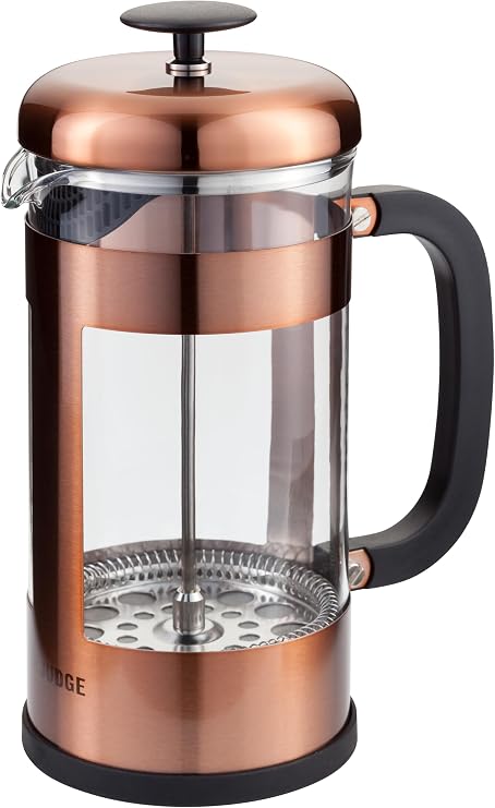 Judge Glass Cafetiere, 8 Cup Coffee Maker (1L), Removable Base, Scratch-Resistant, Dishwasher Safe, Suitable for Filter Coffee and Loose Tea