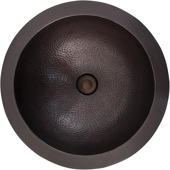 Signature Hardware 314138 Alena 17" Copper Drop-In/Undermount Bathroom Sink
