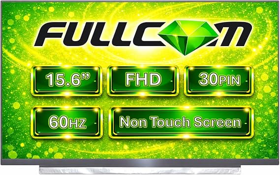 New 15.6 inch IPS FHD 1080P Matte Laptop LED LCD Replacement Screen/Panel Compatible with N156HCA-EAB (Non-Touch)