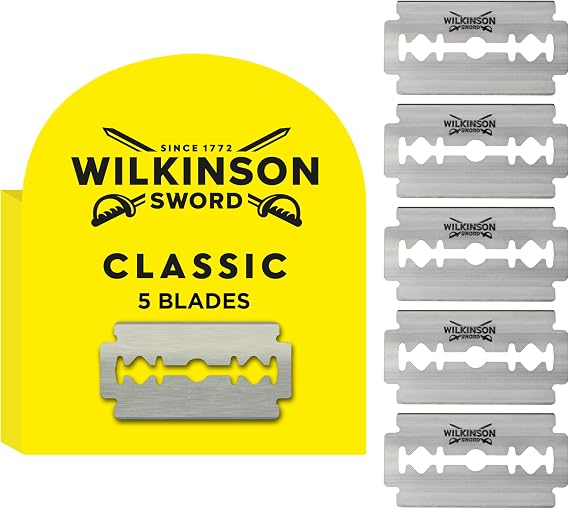 Wilkinson Sword Classic Double Edge Razor Blades, 5 Per Pack (1-Pack)