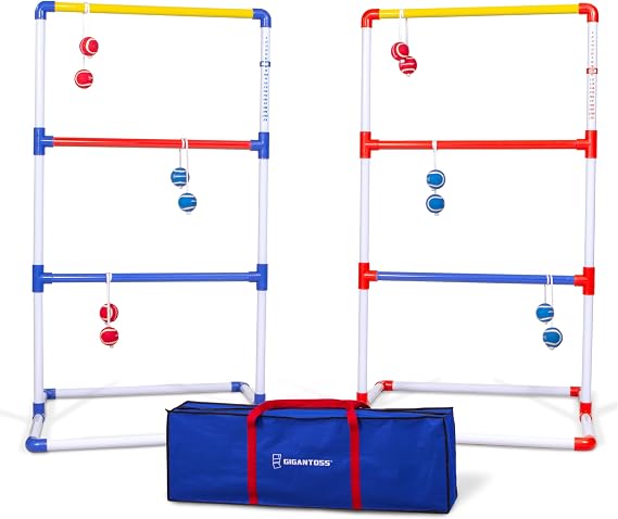 GoSports Portable Ladder Toss Game Set For Family and Friends - Weather Resistant Construction and Easy Setup for Adults and Family - Backyard Toss Game for Family Party, Cookouts & Beach Fun