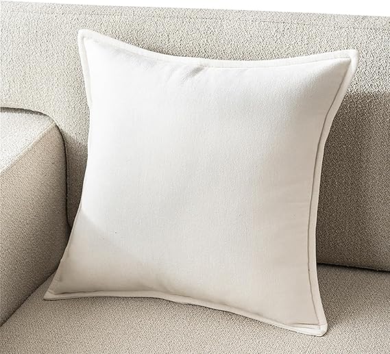 XMAYODS Throw Pillow Cover 80x80 Decorative Square Pillowcase Covers with Zipper, Cushion Protectors Cover Rectangle 30x60 40x60 50x80 Super Soft for Home Couch Sofa Bed(Beige,40x80cm(Set of 1))