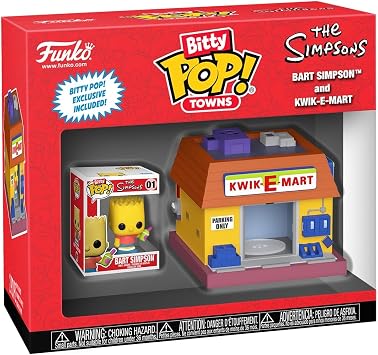 Funko Pop Bitty Town: Simpsons - Bart Simpson and Kwik-E-Mart - the Simpsons - Collectable Vinyl Figure - Gift Idea - Official Merchandise - Toys for Kids & Adults - Cartoon/Animation Fans