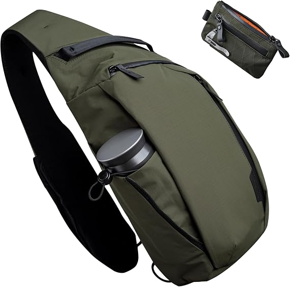 ALPAKA Metro Crossbody and Zip Pouch Pro - 7.5L Crossbody Bag Men, Sling Backpack - Fits 11" Tablet with YKK Zipper - Slim Zipper Wallet with RFID Blocking, ID Card Holder, YKK Zippers Multi-tool Slot