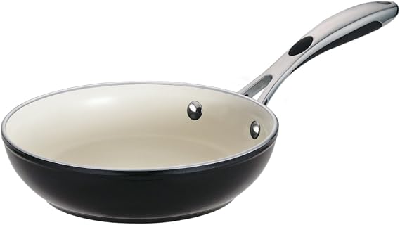 Tramontina Ceramica Deluxe 8-Inch Small Frying Pan | Ceramic Non Stick Skillet, Oven-Safe, Metallic Black