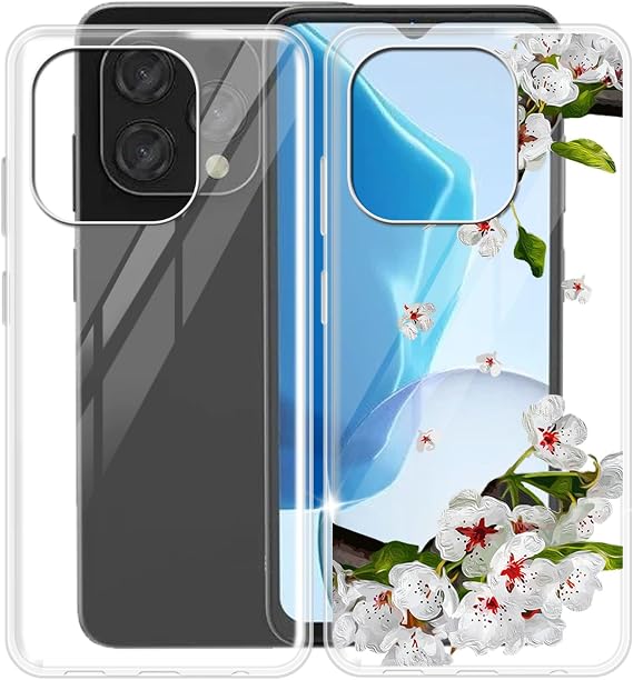 for Doogee N55 Case, Full Body Protection Shockproof Cover Case, Transparent Soft Silicone TPU Back Cover Bumper Phone Case for Doogee N55 (6.56"") - [2 Pieces], Clear+XT25