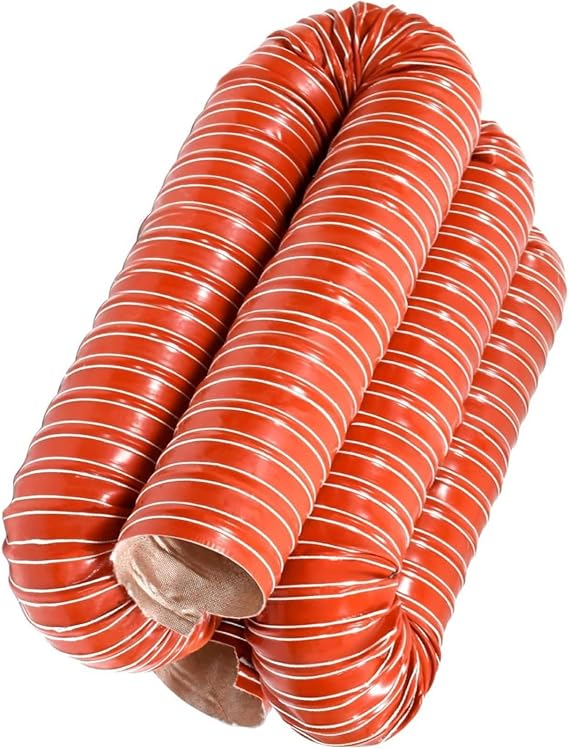 Length 3.3-32.8ft Flexible Duct Hose, 12 10 8 7 6 5 4 3 2 1 Inch Silicone Flexible Brake Cooling Duct, Air Duct Induction Intake Pipe Hose, Exhaust Hose Dryer Vent Hose for Garage Air 104mm(4.125")