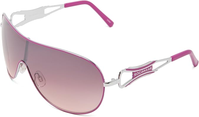 Rocawear Women's R452 Metal UV Protective Vented Temple Shield Sunglasses. Gifts for Women with Flair, 65 mm