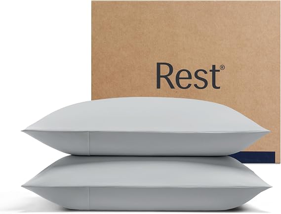 REST Evercool+ Cooling Pillowcases for Hot Sleepers, Standard, 2PCS