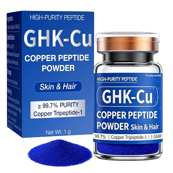 GHK-Cu Copper Peptide Powder 99.7% Pure Cobalt Blue Cosmetic Ingredient
