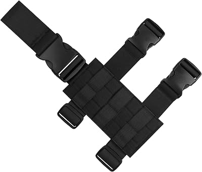 Cavebear Drop Leg Holster Nylon Adjustable Height & Thigh Straps Tactical Molle Drop Leg Platform for HuntingPaintballAirsoft,Universal Panel Module - RightLeft